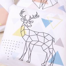 Дитячий постільний комплект Baby Veres Scandi blue (6 одиниць) сатин та велюр